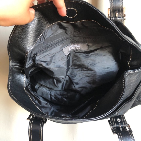 Kenneth Cole baguette handbag 90s leather shoulder bag - Picture 6 of 7